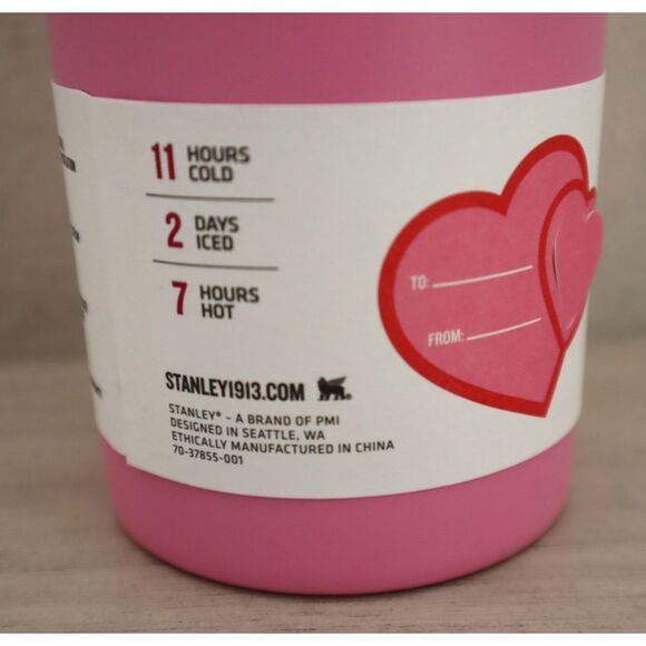 Stanley 40oz Pink Valentines Day Flowstate Quencher H2.0 Stainless Steel Tumbler - Picture 4 of 12